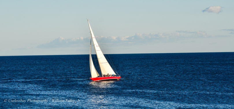 Red Bottomed Sailboat - American Eagle-45